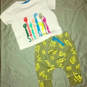 Shirt + tribal harlem pants..adorable